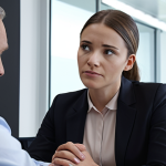 **

*   **Prompt:** Insurance broker attentively listening to a client in a modern office setting, emphasizing empathy and understanding. Focus on the human connection and trust.

**