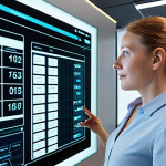 **Prompt for image 1 (Digital Transformation & AI):**
    A modern, professional German insurance broker, mid-40s, in a sleek, digitally integrated office, collaborating seamlessly with an AI interface. The AI is depicted as a sophisticated holographic projection or a transparent screen displaying dynamic, complex data visualizations and risk assessments. Emphasize the blend of human expertise with advanced technology, reflecting efficiency, speed, and precise customer analysis. Focus on a forward-thinking, professional atmosphere, high-tech, clean lines, corporate, financial technology, bright, optimistic lighting.