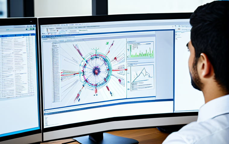 **Cyber Insurance:** "A professional IT specialist analyzing a network diagram on a computer screen in a brightly lit office. The screen displays security protocols and data flow. The scene should convey cybersecurity. Fully clothed, appropriate content, safe for work, professional environment, perfect anatomy, natural proportions, modern technology."