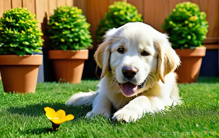 보험중개사 업무에서 발생한 재미있는 사례 - **Prompt 1: Canine Garden Chaos in Germany**
    "A vibrant, high-energy scene featuring a golden re...
