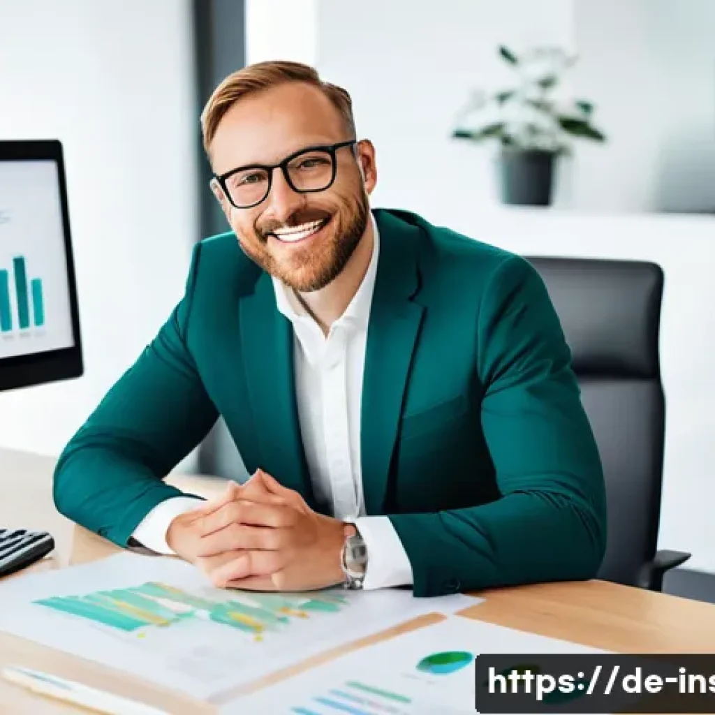 보험중개사와 관련된 산업 동향 파악 - **Digital Transformation: The Efficient German Broker's Office**
    A bright, clean, and modern ins...